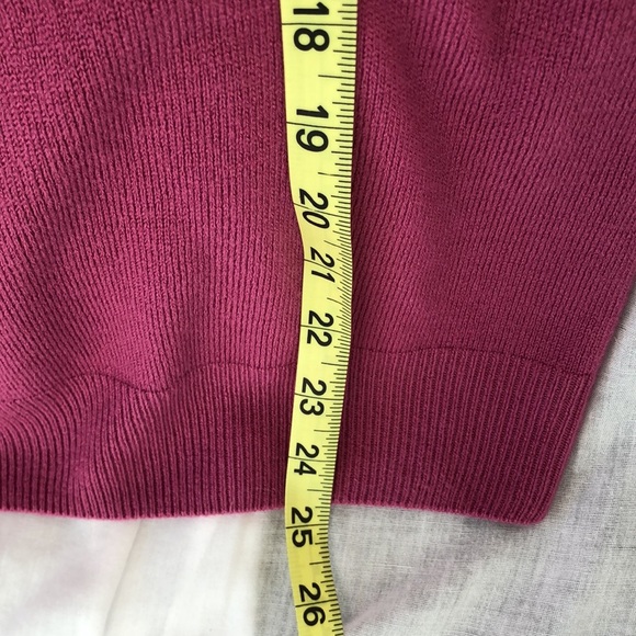HOT PINK MOCKNECK SHORT SLEEVE SWEATER  - TOG SHOP XL GUC FLATTERI… - Picture 14 of 15